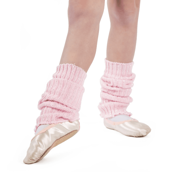 Sparkly Pink Ankle Warmers for tap and ballet class
